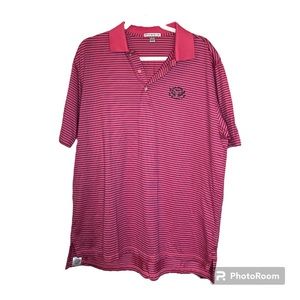 Peter Millar Polo Pink w/ Navy Stripes Men’s Size L
